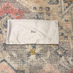 Dior Light Grey Satin Sunglass Pouch